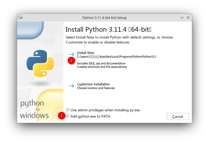 Python for Windows installer